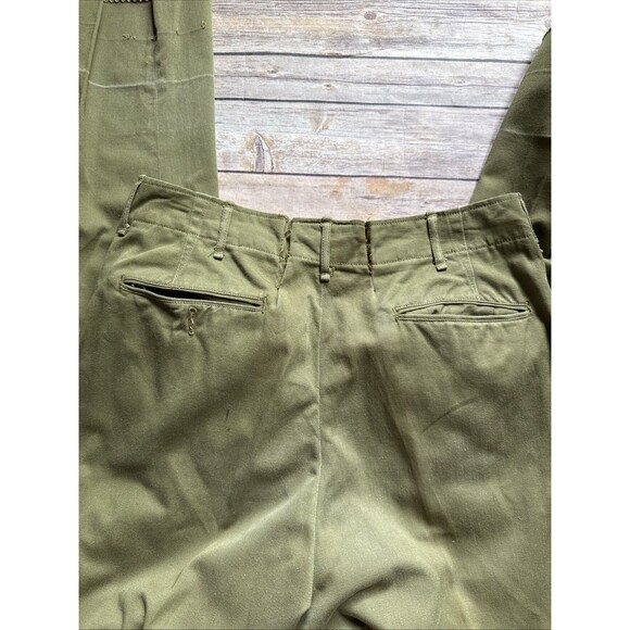 VINTAGE Boy Scouts Pants Youth 27 Green 1950s 50s Zip Fly Flap Pockets Lot of 2 - Picture 8 of 11